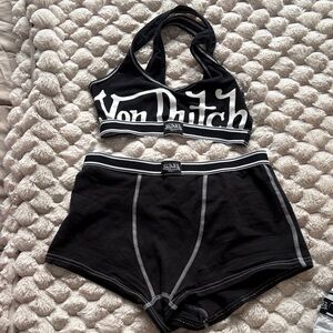 Von Dutch Black and White intimate  Set